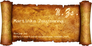 Martinka Zsuzsanna névjegykártya